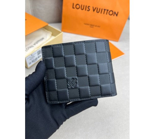 Гаманець чорний Louis Vuitton Multiple Damier Infini k416