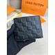 Гаманець чорний Louis Vuitton Multiple Damier Infini k416