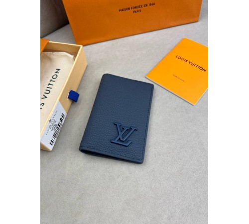 Кардхолдер синій Louis Vuitton Aerogram Blue k414