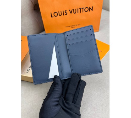 Кардхолдер синій Louis Vuitton Aerogram Blue k414