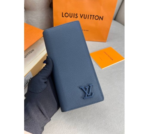 Гаманець синій Louis Vuitton Brazza Aerogram Blue k418