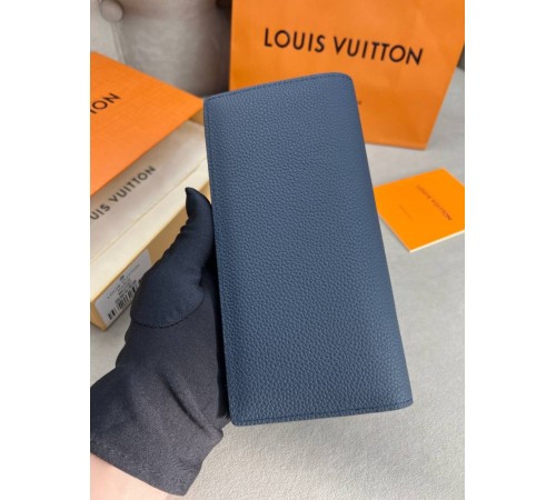 Гаманець синій Louis Vuitton Brazza Aerogram Blue k418