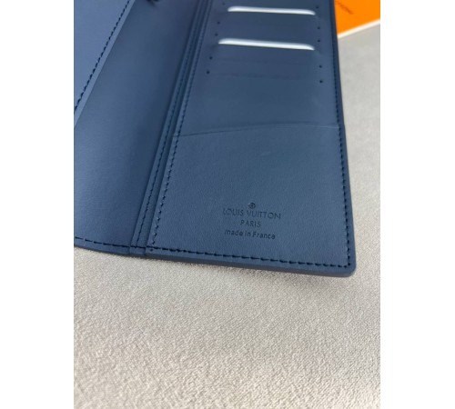 Гаманець синій Louis Vuitton Brazza Aerogram Blue k418