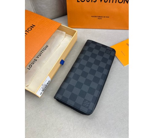 Органайзер сірий Louis Vuitton Zippy Damier Graphite k421