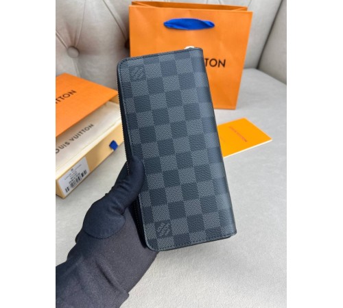 Органайзер сірий Louis Vuitton Zippy Damier Graphite k421