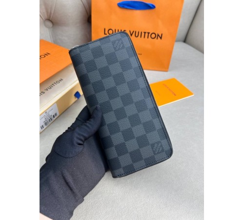 Органайзер сірий Louis Vuitton Zippy Damier Graphite k421