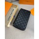 Органайзер чорний Louis Vuitton Zippy XL Damier Infini k425