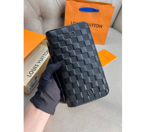 Органайзер чорний Louis Vuitton Zippy XL Damier Infini k425