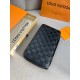 Органайзер чорний Louis Vuitton Zippy XL Damier Infini k425