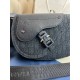 Месенджер чорний Dior Saddle Oblique Black c881