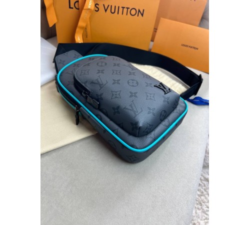 Сумка-слінг сірий Louis Vuitton Avenue PM Monogram Eclipse Reverse Blue c873