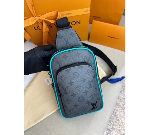 Сумка-слінг сірий Louis Vuitton Avenue PM Monogram Eclipse Reverse Blue c873