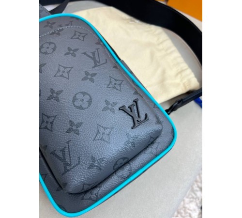 Сумка-слінг сірий Louis Vuitton Avenue PM Monogram Eclipse Reverse Blue c873