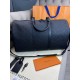 Дорожня сумка чорна Louis Vuitton Keepall Monogram Taurillon 50cm c875