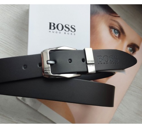 Чоловічий шкіряний ремінь Hugo Boss чорний