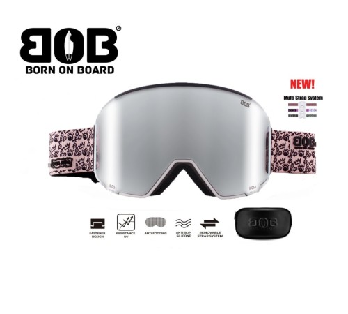 Маска гірськолижна BOB Super EYE G.Gonsior 2 HCS+ Cat.S3 Grey/Pink/Black (GOG017)