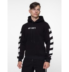 Худи Off White - Stripe and Cross, Black/White