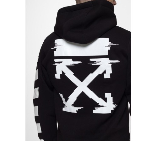 Худи Off White - Stripe and Cross, Black/White