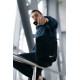 Комплект чоловічий Nike: анорак утеплений синій + штани з тринитки утеплені чорні. Барсетка У Подарунок!