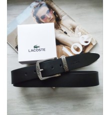 Кожаный ремень Lacoste black