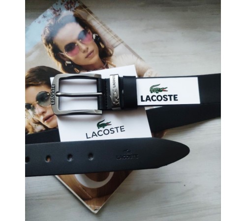 Кожаный ремень Lacoste black