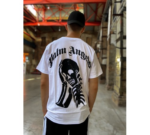 Футболка Palm Angels Skull Think white