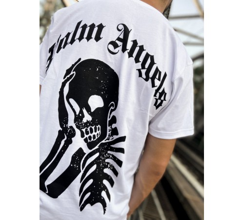 Футболка Palm Angels Skull Think white