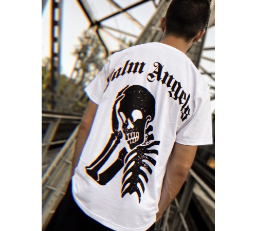 Футболка Palm Angels Skull Think white