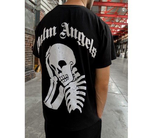 Футболка Palm Angels Skull Think Black