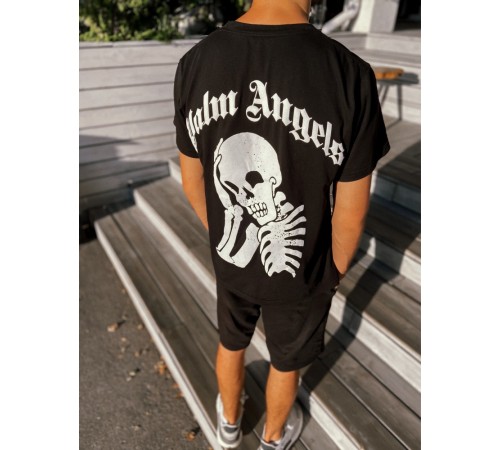 Футболка Palm Angels Skull Think Black