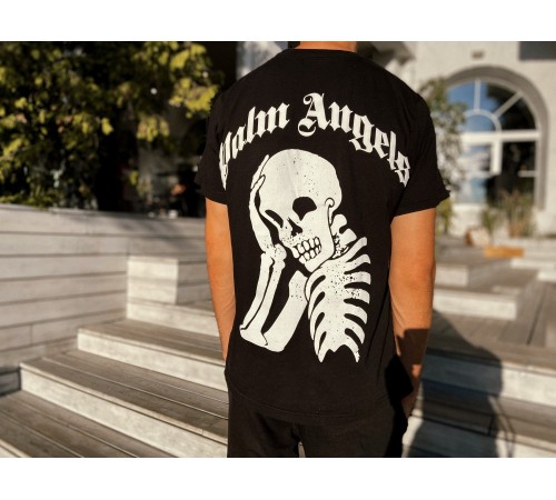 Футболка Palm Angels Skull Think Black