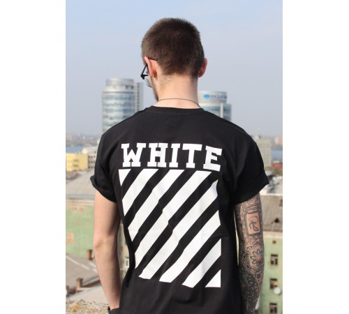 Черная футболка Off White