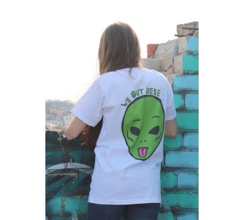 Белая футболка Ripndip c инопланетянином