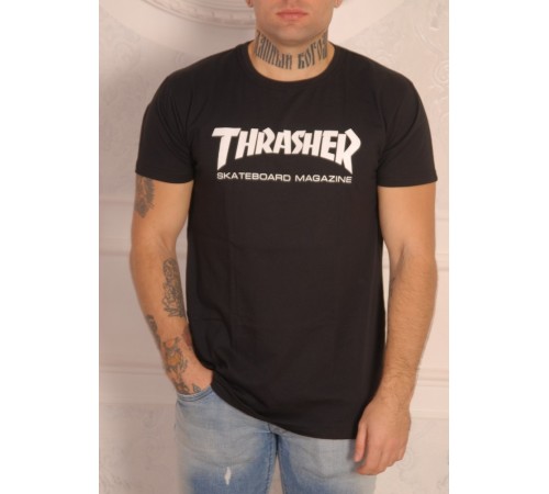 Черная футболка Thrasher