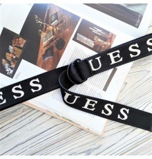 Тканевый пояс ремень Guess черный