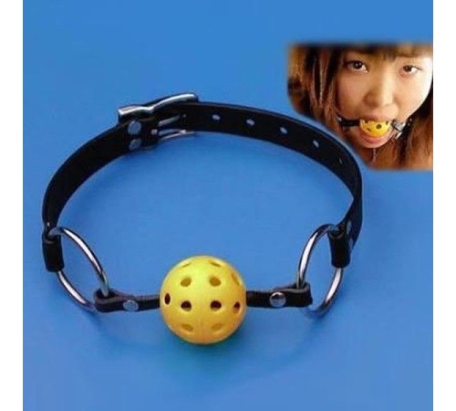 Желтый дышащий  для рта Breathable Ball Gag