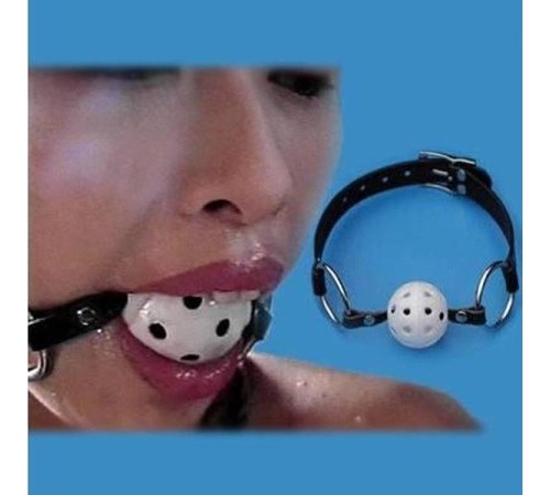 Белый дышащий  для рта Breathable Ball Gag