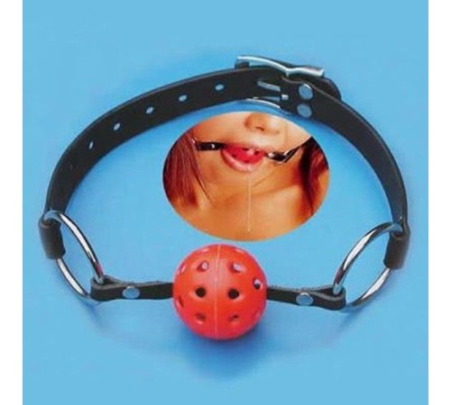 Красный дышащий  для рта Breathable Ball Gag