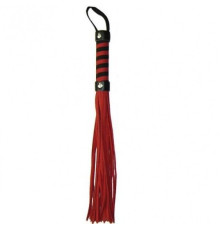 Строгая кожаная красная плеть для ролевых игр Strict Leather Premium Flogger