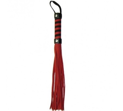 Строгая кожаная красная плеть для ролевых игр Strict Leather Premium Flogger