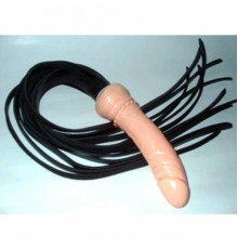 Черная плеть с фаллосом Flesh Dildo Whip