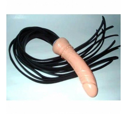 Черная плеть с фаллосом Flesh Dildo Whip