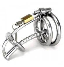 sylum Locking Chastity Cage Prince‘s Wand Penis Prison with a Removable Head Ring