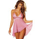 Пеньюар с кружевом розовый Sexy Pink Chemise