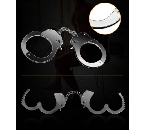 Металлические наручники серебристые Fetish Pleasure Metal Handcuffs