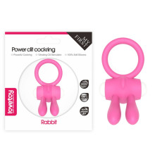 Розовое эрекционное кольцо с вибрацией Power Clit Silicone Cockring