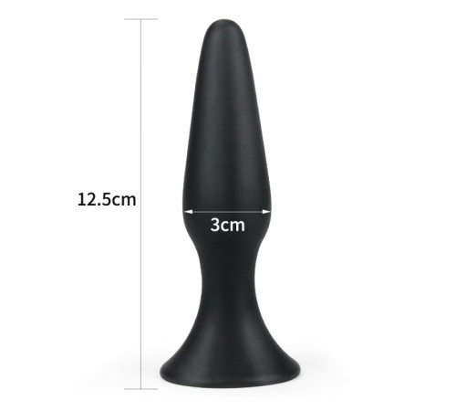 Черная особиста пробка Lure Me Silicone Anal Plug Large