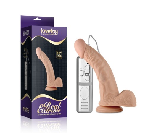 Масажер на присоске Real Extreme Vibrating Dildo 8.5