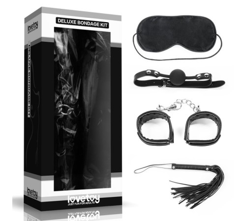 Набор для уальных ігор игр Deluxe Bondage Kit (маска, , наручники, плеть)