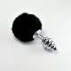 особиста пробка спиральная с помпоном Spiral Pompon Metal Plug Silver White